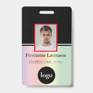 Custom Employee - Photo, Bar Code, Logo, Name Badg ID Badge