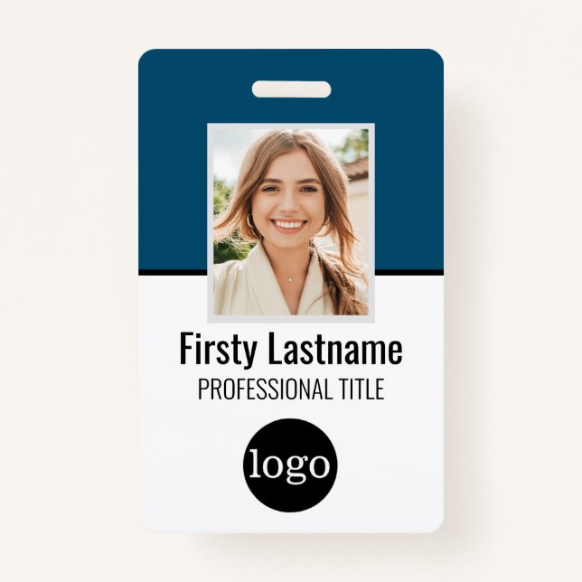 Custom Employee - Photo, Bar Code, Logo, Name Badg ID Badge (Front)