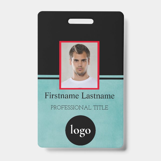 Custom Employee - Photo, Bar Code, Logo, Name Badg ID Badge (Front)