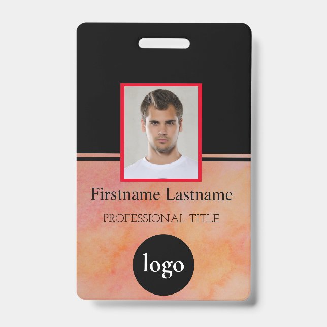 Custom Employee - Photo, Bar Code, Logo, Name Badg ID Badge (Front)