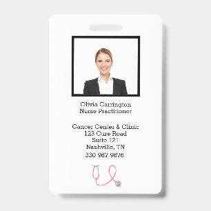 Custom Employee Photo Bar Code Logo Name Badge ID Badge