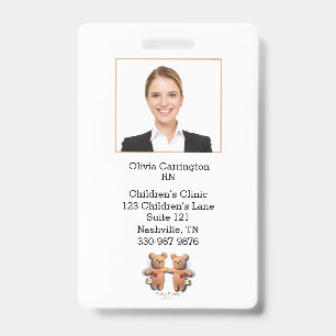 Custom Employee Photo Bar Code Logo Name Badge ID Badge