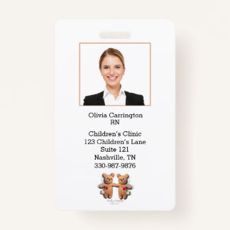 Custom Employee Photo Bar Code Logo Name Badge ID Badge