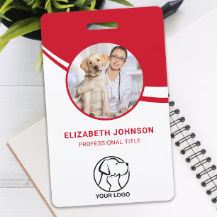 Custom Employee Photo Bar Code Logo Name Badge ID Badge