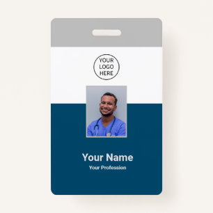 Custom Employee Photo, Bar Code, Logo, Name Badge ID Badge