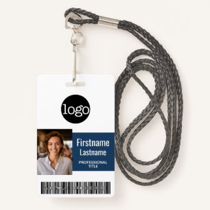 Custom Employee - Photo, Bar Code, Logo, Name ID Badge
