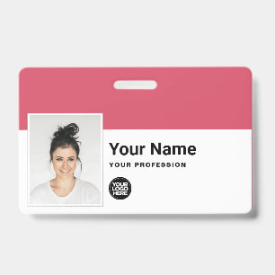Custom Employee - Photo, Bar Code, Logo, Name ID Badge