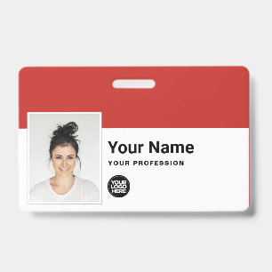 Custom Employee - Photo, Bar Code, Logo, Name ID Badge