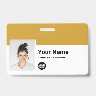 Custom Employee - Photo, Bar Code, Logo, Name ID Badge