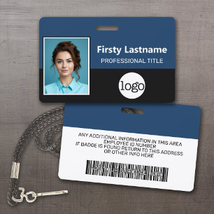 Custom Employee - Photo, Bar Code, Logo, Name ID Badge