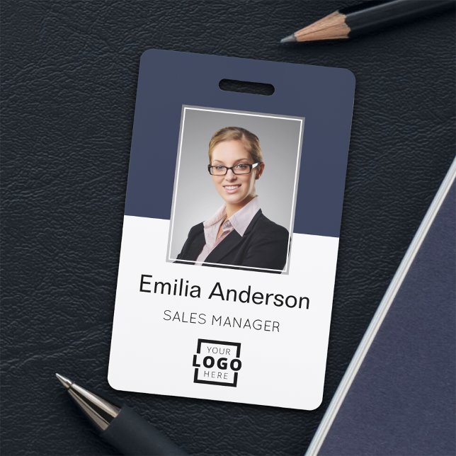 Custom Employee Photo, Bar Code, Logo, Name ID Badge (Creator Uploaded)