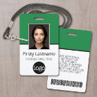 Custom Employee - Photo, Bar Code, Logo, Name