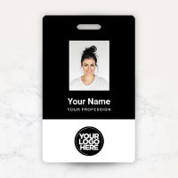 Custom Employee Photo, Bar Code, Logo, Name