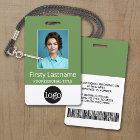 Custom Employee - Photo, Bar Code, Logo, Name