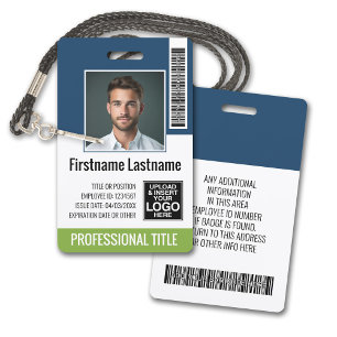 Custom Employee - Photo, Bar Code, Logo, Name ID Badge