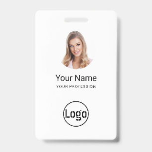 Custom Employee - Photo, Bar Code, Logo, Name  ID Badge