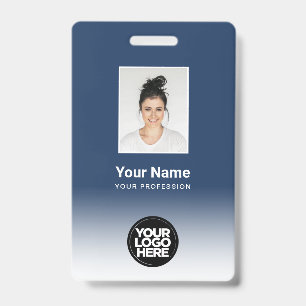 Custom Employee Photo Gradient ID Badge