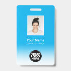 Custom Employee Photo Gradient Light Blue