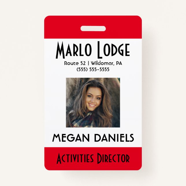 Custom Employee Photo ID Badge (Front)