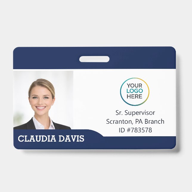 Custom Employee Photo ID Badge (Front)