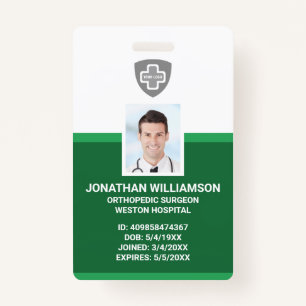 Custom Employee Photo ID, Barcode & Logo Company ID Badge