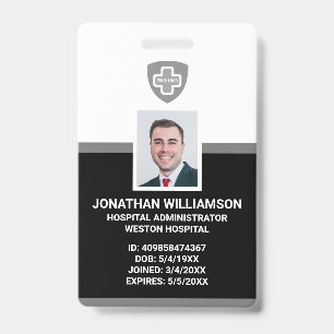Custom Employee Photo ID, Barcode & Logo Company ID Badge