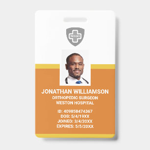 Custom Employee Photo ID, Barcode & Logo Company ID Badge