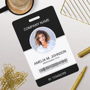 Custom Employee Photo ID Card Badge