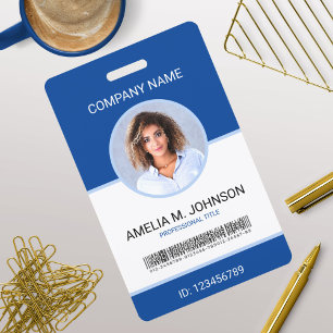 Custom Employee Photo ID Card Badge