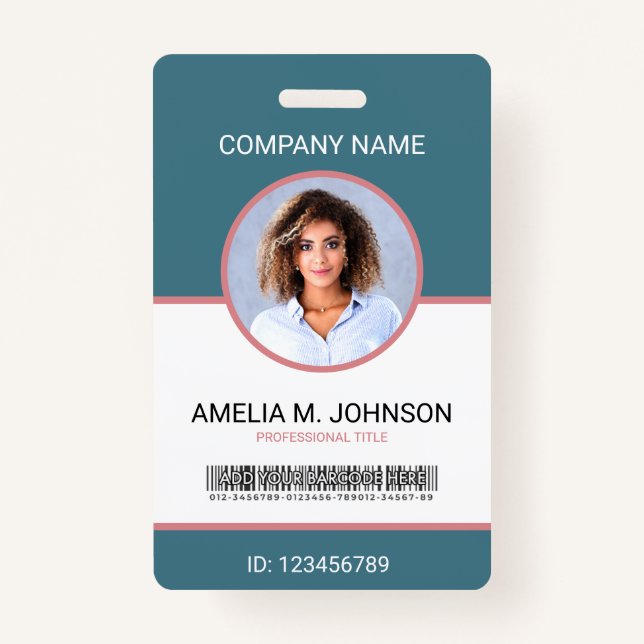 Custom Employee Photo ID Card ID Badge (Front)