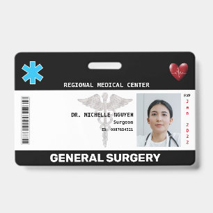 Custom Employee Photo, Logo, Bar Code ID Badge