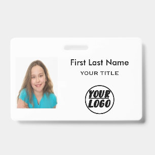 Custom Employee Photo Logo, Bar Code name Badge ID Badge