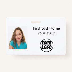 Custom Employee Photo Logo, Bar Code name Badge ID Badge