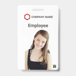Custom Employee Photo Logo Bar Code Name Badge ID Badge