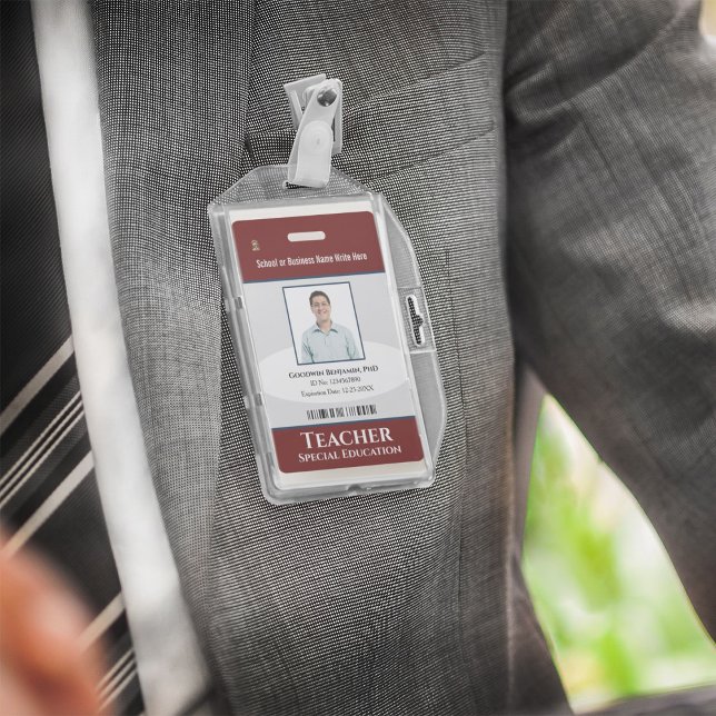 Custom Employee Photo Logo Bar Code Name ID Badge (Creator Uploaded)