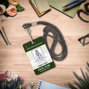 Custom Employee Photo Logo Bar Code Name ID Badge