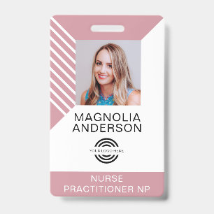 Custom Employee Photo Logo Barcode Name Badge ID Badge