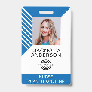 Custom Employee Photo Logo Barcode Name Badge ID Badge