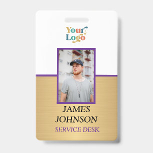 Custom Employee Photo Logo Name Badge ID Badge