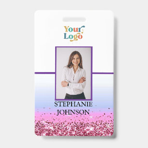 Custom Employee Photo Logo Name Badge ID Badge