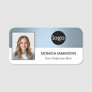 Custom Employee Photo, Logo, Name -Can edit colour Tag