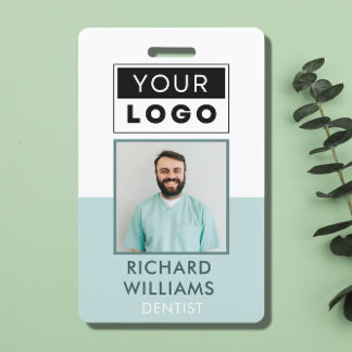 Custom Employee Photo Logo Name  ID Badge