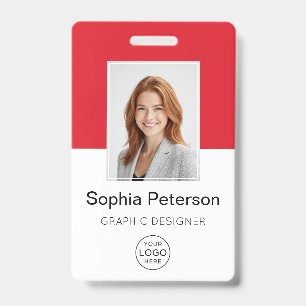 Custom Employee Photo, Logo, Name ID Badge