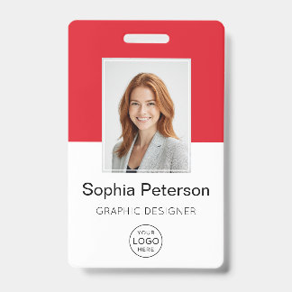 Custom Employee Photo, Logo, Name ID Badge