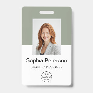 Custom Employee Photo, Logo, Name ID Badge