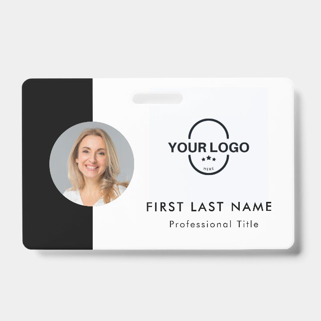 Custom Employee - Photo, Logo, Name ID  Badge (Front)