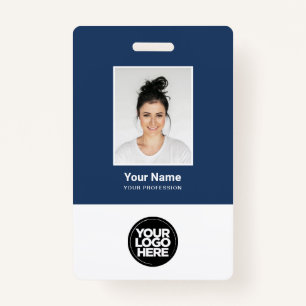 Custom Employee Photo,Logo, Name, Qr Code ID Badge