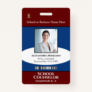 Custom Employee Photo Logo School Teacher ID Card ID Badge