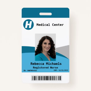 Custom Employee Photo, Name, Bar Code, Logo Badge ID Badge