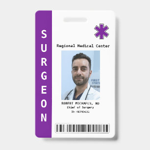 Custom Employee Photo, Name, Bar Code, Logo Badge ID Badge